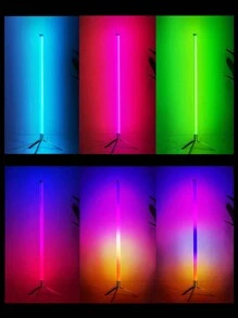 1 Piece LED Colorful Tube Romantic Ambient Light APP Dimming Rgb Floor Lamp With Remote Control Send USB Cable Suitable For Home Party Holiday Decoration