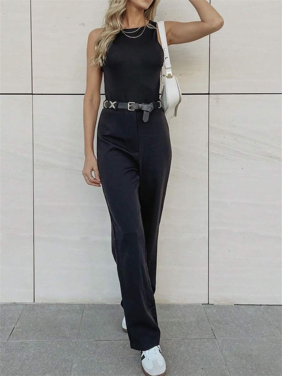 Women Pants - màu đen bóng - Xem 1