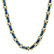 Luxe Byzantine Chain Necklace - Blue - View 10