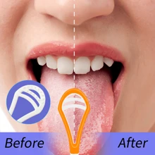 1pc Portable Dual-Sided Tongue Cleaner, Oral Care Tool To Remove Tongue Coating, Prevent Oral Odor, Clean Food Residue, Enjoy Fresh Mouth, Suitable For Men & Women, Great For Travel, Camping, Daily Cleaning, Birthday/Holiday Gift For Loved Ones