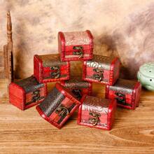 1 Miếng Phong cách cổ điển Rương kho báu Hộp Với khóa , Trang trí Hộp lưu trữ , Mini Bằng gỗ Nghệ thuật Quân nhu Hộp Với Ngẫu nhiên Phong cách - Nhiều màu - Xem 11