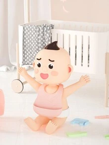 1只tpe材質防水餵食圍兜,適用於0-6歲,帶有硅膠食物收納器和超柔軟性 - 粉色 - 查看 4