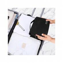 1入組可掛式旅行化妝包，1入組大容量多口袋男女化妝品包，配件旅行組織者，可裝滿尺寸的洗漱用品容器，化妝包組織者，化妝包組織者，化妝品存儲，化妝品購買者，化妝品存儲，化妝品袋裝組織者 - 黑色 - 查看 8