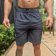 Men Plus Size Shorts - Grey - View 1