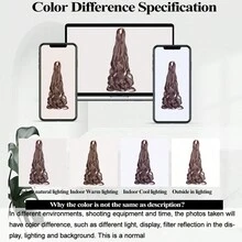 法式捲髮編織頭髮24英寸捲髮預拉直適用於盒編法式編織頭髮法式捲髮水洗編織頭髮緊致鬆散波浪捲織頭髮法式編織頭髮擴展套裝 - 紫紅色 - 查看 5