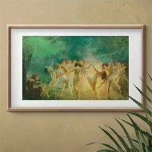 1張藝術畫布海報,dance Of Fire 油畫壁畫,浴室臥室辦公室客廳家居牆面裝飾藝術畫,無框 - 彩色 - 查看 2