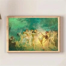 1張藝術畫布海報,dance Of Fire 油畫壁畫,浴室臥室辦公室客廳家居牆面裝飾藝術畫,無框 - 彩色 - 查看 1
