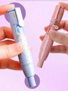 1pc Stretchable Push-Type Eraser, Office Eraser With No Debris Or Marks, For Student Drawing, Designing, Office Use - Green - View 3