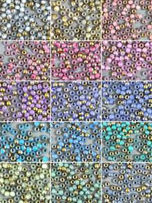 20克4毫米半金半玉米形珠子,散珠適用於手工串珠手鍊、耳環和編織配件製作 - 4mm半金半玉圓珠 - 查看 5