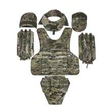 1件迷彩尼龍全身防彈背心外罩 - 迷彩 - 查看 6