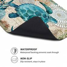 1pc Turtle Print Washing Machine Dust Cover Pad,Countertop Absorbent Table Mat,Absorbent & Quick-Dry Fridge Mat, Microwave Oven Dust Cover,Soft Diatom Mud Drainage Pad,Non-Slip Super Absorbent And Wear-Resistant Dish-Washing Dry Pad,19.7*23.6 Inch Modern Washing Machine & Dryer Top Cover,Suitable For Laundry Room And Kitchen For School,Office,Household,Travel,Bag,Organizer,Storage