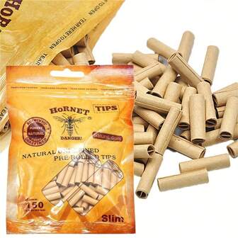 Cigarette Holder 5 6 7mm Disposable Brown Filter Paper Cigarette Holder, Bagged Rolling Paper, Back To School Supplies