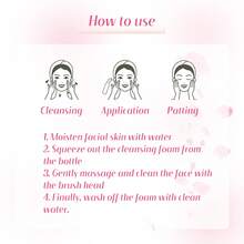 Hoa hồng Niềm đam mê Sữa rửa mặt Bọt , Mặt Chất tẩy rửa Rửa Bọt Da Khuôn mặt Nước Hoa hồng Sự tạo bọt Tự nhiên - Hồng - Xem 7