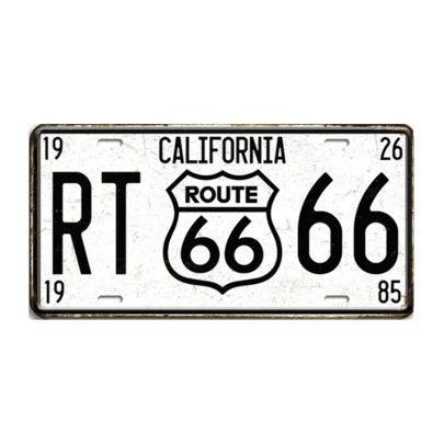 لوحة ترخيص سيارة معدنية قديمة 1 قطعة ، لتزيين السيارة أو تزيين الغرف (غرفة المعيشة ، طاولة التزيين) أو كملصق جداري لهواة التميز و الفخامة المعدنية الألومنيوم المسجل المبتكر لكلا الجنسين ، حجم 6*12 إنش