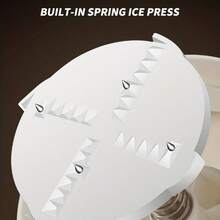 Manual Ice Shaver Machine, Household Mini Snow Cone Machine, Portable Ice Crusher, Ideal For Stall Use - White - View 7