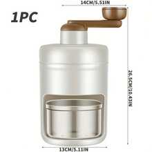 Manual Ice Shaver Machine, Household Mini Snow Cone Machine, Portable Ice Crusher, Ideal For Stall Use - White - View 8