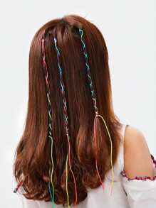 30入組彩虹色編織繩休閒手環 - 彩色 - 查看 10