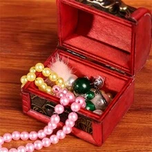 1 Miếng Phong cách cổ điển Rương kho báu Hộp Với khóa , Trang trí Hộp lưu trữ , Mini Bằng gỗ Nghệ thuật Quân nhu Hộp Với Ngẫu nhiên Phong cách - Nhiều màu - Xem 10