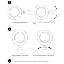 Nailprof便攜式嬰兒指甲修剪器拋光機成人電動指甲刀套裝家用6頭電動指甲磨光機 - 綠色 - 查看 6