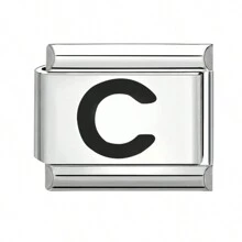 1入組信件傳統經典款模塊魅力手鐲,手工鏈接diy製作復古配飾 - 黑色 - 查看 18