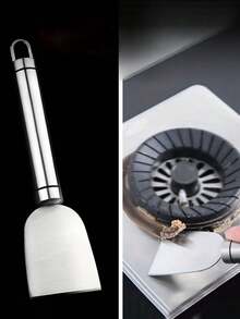 1 Miếng Thép không gỉ Đa dụng Xẻng cái cạp , Đa dụng Dụng cụ Cạo sạch Phòng bếp Tủ lạnh Gạch men sứ Xẻng Sàn nhà Làm đẹp Đường may Ly Keo dính Để loại bỏ Xẻng Đối với , Đối với Phòng bếp , Sàn nhà , Ly Và - Bạc - Xem 2