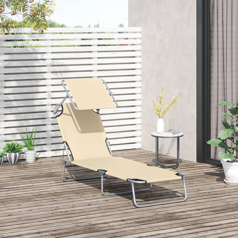 Outsunny Outdoor Chairs - Beige - View 1