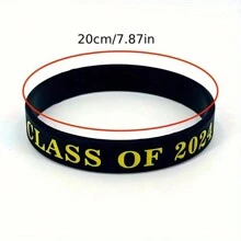 12 Piezas Pulsera De Silicona Para Felicitar A Los Estudiantes En La Celebración De La Temporada De Graduación De La Clase Del Campus De 2024 - 12 Uds. - Ver 2