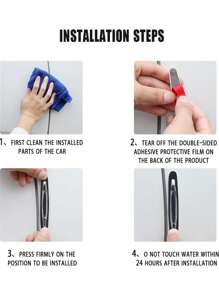 汽車門邊護套,汽車門保護器通用汽車側邊緣保護貼 - 防撞防磨時尚、汽車側邊門防護器護邊貼裝邊保護器護邊貼適用於大多數汽車