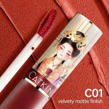 CATKIN Labial líquido semimate, alto poder de color, resistente al agua y de larga duración, hidratante y suave, crea un maquillaje de labios perfecto. - C01 Naranja Anochecer - Ver 2