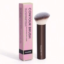 MAANGE 1 pieza Juego de pinceles profesionales para base de maquillaje, pinceles tubulares biselados, herramientas de maquillaje con fibras suaves para un fácil transporte, pinceles para viajar