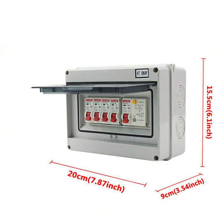 4 Way Consumer Unit Fuse Box 4 MCB Circuit Breakers Isolator Shed