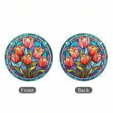 1 Miếng Hoa uất kim hương Hoa Tường Dấu hiệu , Tròn Nhuộm Acrylic Treo tranh , Tấm bảng Bức tranh Tấm ván Vật rủ xuống , Đối với Cửa Nhà nông Lễ hội Trang trí treo , Đối với Cửa sổ Sân vườn Quán bar Nhà  Phòng Văn phòng Trang trí , Trang trí lễ phục sinh - Nhiều màu - Xem 6