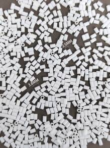 800顆/20克 3.8mm*2.5mm玻璃管珠子，適用於自製手鍊，珠寶首飾製作 - 3.8*2.5mm管珠 - 查看 15