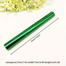 alinacutle 5m ( Chiều dài ) X19CM ( Chiều rộng ) Laser Kem dưỡng da Cuộn , Sử dụng Laser Máy in , Giấy Ảnh ba chiều Truyền nhiệt Thủ công Đối với Thủ công Thủ công Phụ kiện ( Màu xanh lá ) - màu xanh lá - Xem 2