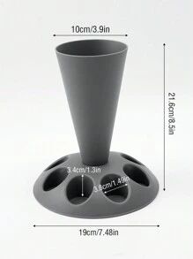 1pc New Detachable Gray Flower Piping Tools Holder, Including Piping Nozzle Rack, Piping Bag Rack, And Piping Nozzle Storage, Suitable For Kitchen Baking - Grey - View 2