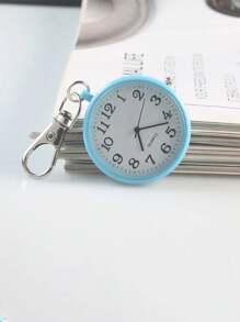 Clear Big Number Wholesale Exam Dedicated Pocket Watch/Small Hanging Watch, For Children/Students, With Key Chain - Blue - View 3