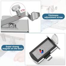 1pc/2pcs Magnetic Seam Guide For Sewing Machine, Magnetic Sewing Guide With Clip, Multifunctional Ruler, Hemmer Guide, Seam Guide, Hem Guide For Walking Foot Sewing Machine, Sewing Supplies Accessories - Silver - View 5