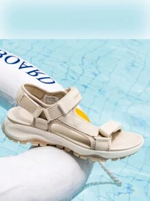 Womens Sandals, Light Weight Hiking Sandals For Women, Comfortable Athletic Quick-Drying Walking Water Sandals With Hook And Loop Straps And Soft Insole For Beach Vacation Adventure - 米色 - 查看 9