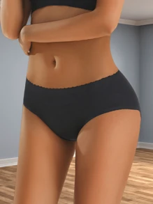 1pc Butt Lifting Underwear With Sponge Pad And Breathable Material, Sexy Shapewear For Women