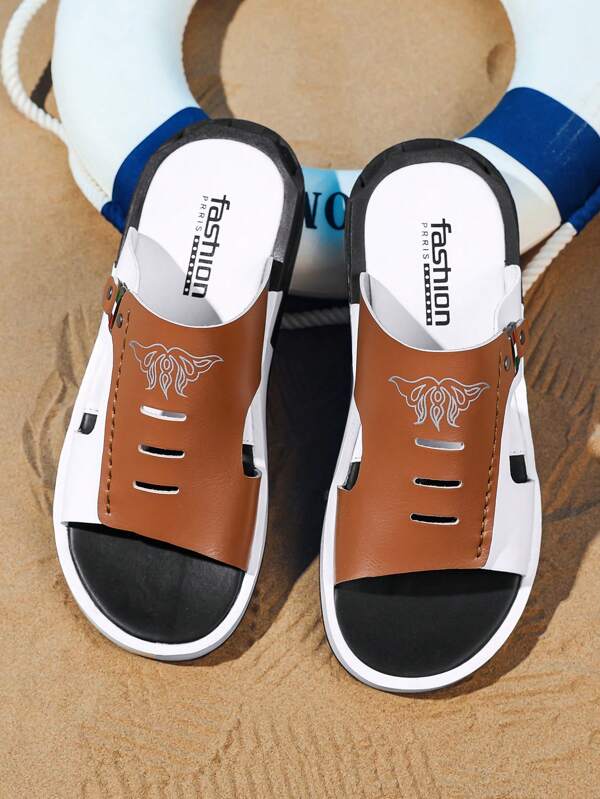 2025 New Summer Outdoor Slippers For Men, Fashion Strap Beach Sandals, Casual Flip Flops