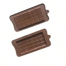 1pc Silicone Chocolate Block Mold, Silicone Baking Diy Mold - Chocolate Brown - View 3