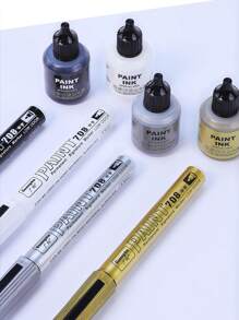 1 Miếng Công nghiệp Sơn Người đánh dấu Bộ , Không thấm nước , Chống thấm dầu , không phai , 4 màu Tùy chọn - Bạc - Xem 3