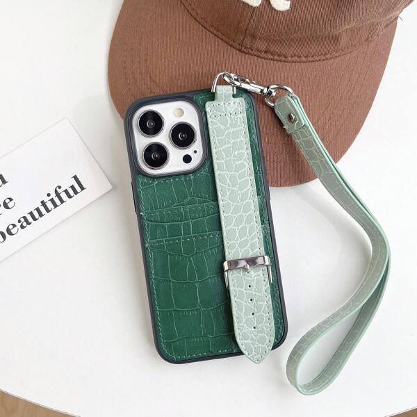 With Phone Charm Holder IPhone15 Series Multifunctional Crocodile Protective Case Is Compatible With Iphone13/14/15 Series IPhone11/12