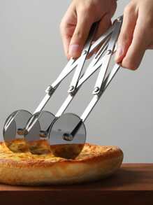 Stainless Steel Pizza Cutter, Adjustable Thickness, Multi-Functional For Noodles, Dough, Pastries