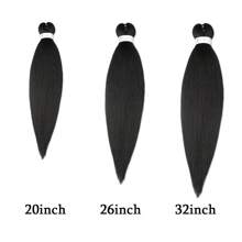 Braiding Hair Pre Stretched,Top Kanekalon Synthetic Pre Stretched Braiding Hair Extensions,Easy Braid 1pc Yaki Texture Crochet Hair Braids For Daily Party , Halloween, Cosplay,Christmas, Parties, Etc.(Black)