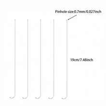 10 cái Kết cườm Kim 7.5 Inch Chống gỉ Kết cườm Kim Đối với Hạt , 0.7mm Đường kính , Ly Hột Hạt , Hạt Kim Đối với Kết cườm Vòng tay Dây chuyền Làm đồ trang sức - Bạc - Xem 4