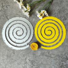 1入組母親節3d大型螺旋捲花金屬切割模具,diy相簿手作藝術裝飾壓紋紙卡製作,適用於節日祝福 - 銀色 - 查看 1