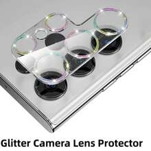 1只閃亮的全覆蓋相機鏡頭保護玻璃,與samsung S22 S22ultra S23 S24 S23ultra兼容 - 彩色 - 查看 1