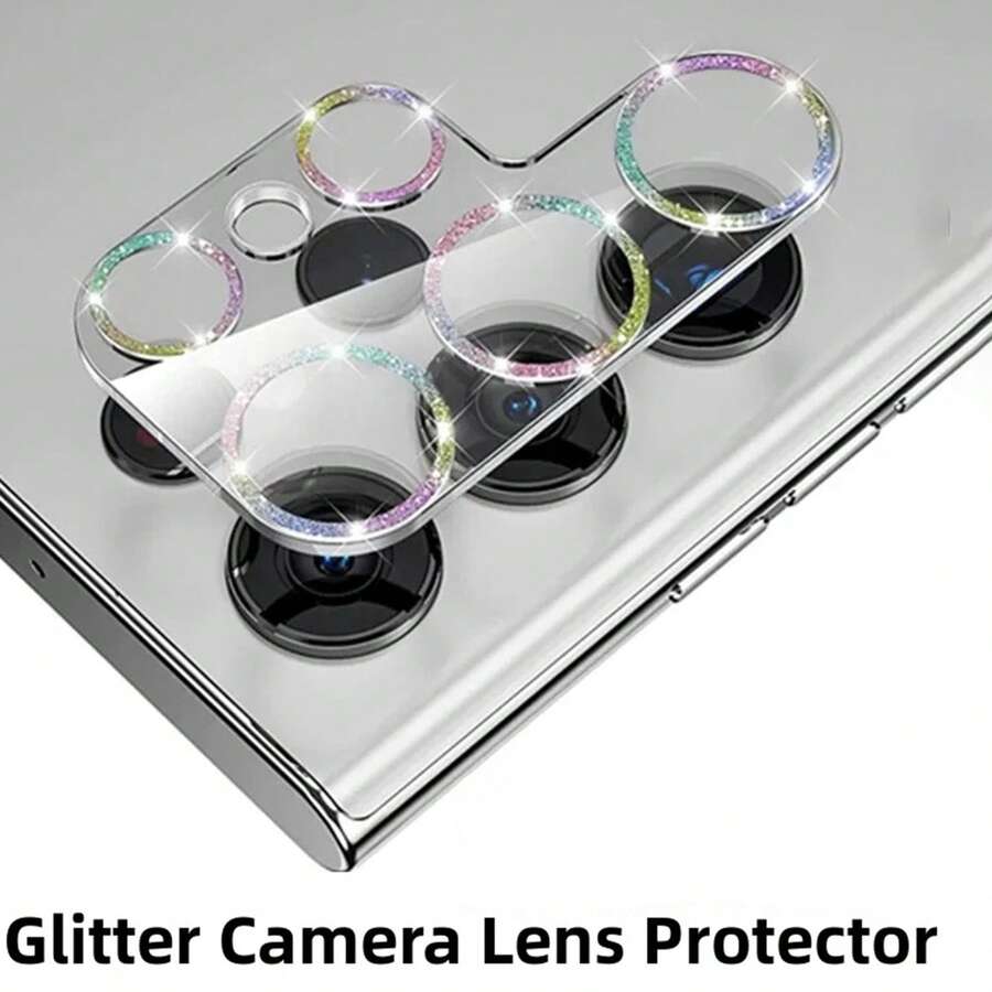1只閃亮的全覆蓋相機鏡頭保護玻璃,與samsung S22 S22ultra S23 S24 S23ultra兼容 - 彩色 - 查看 1