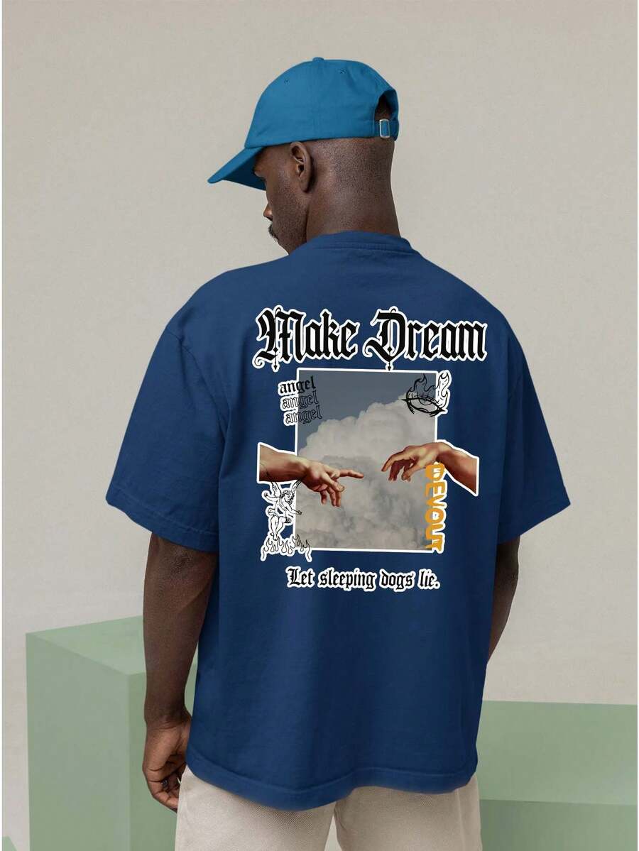 Men T-Shirts - 藏蓝色 - 查看 1